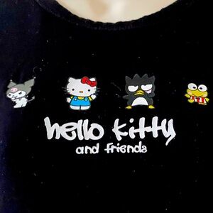 Hello Kitty Black Tee with Friends Design